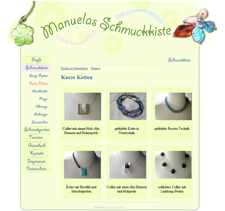 Verspieltes Webdesign